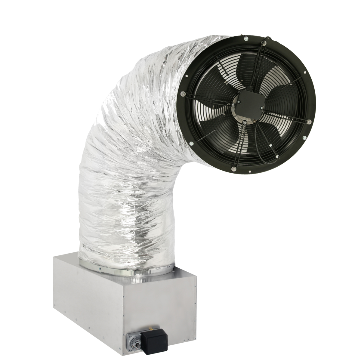 Centric Air 3.4 Elite Series whole house fan with insulated ductwork and damper box